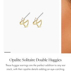 Gorjana Gold Opalite Huggie Earrings
